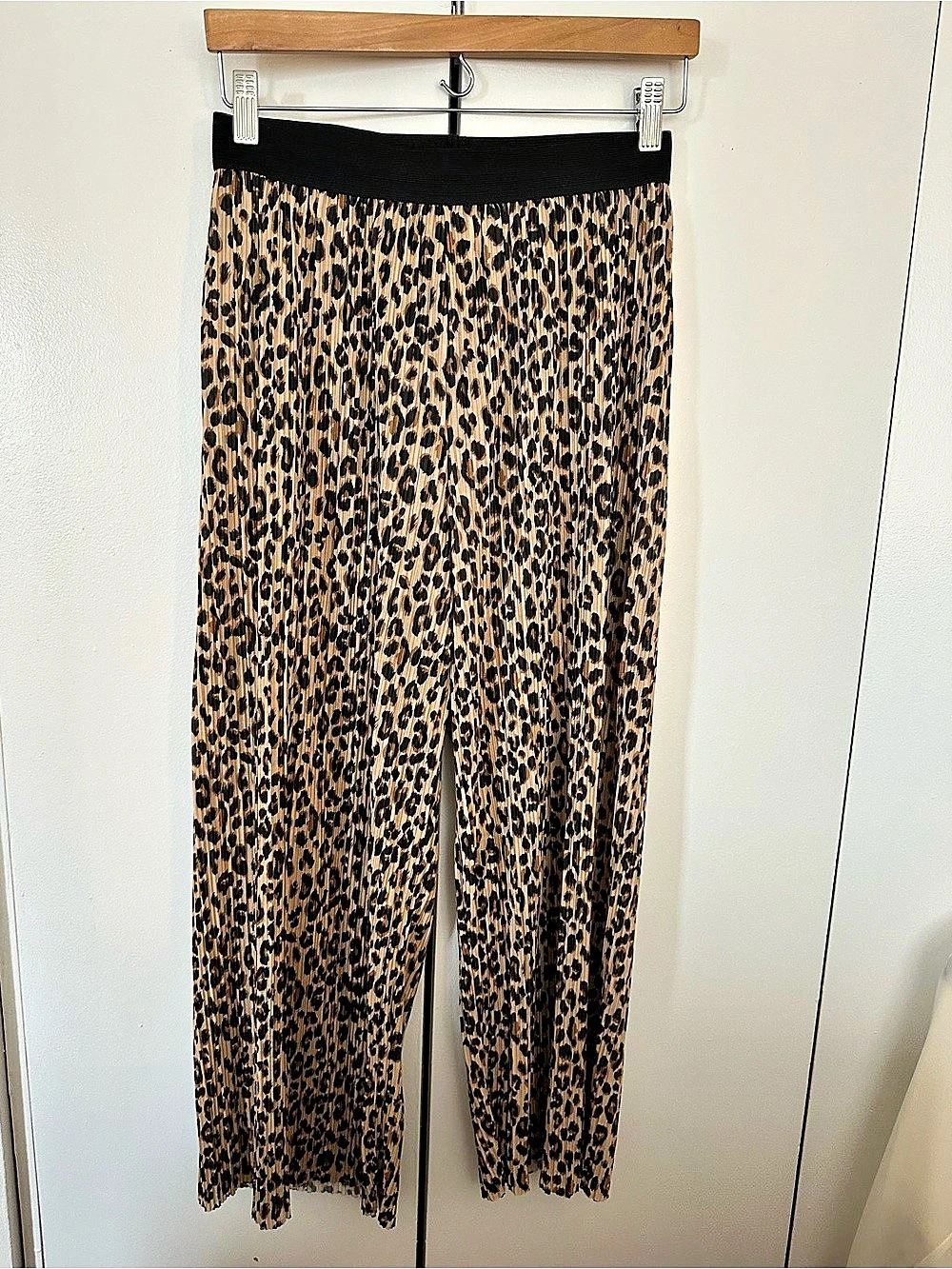 Leopard Print Wide Leg Pants